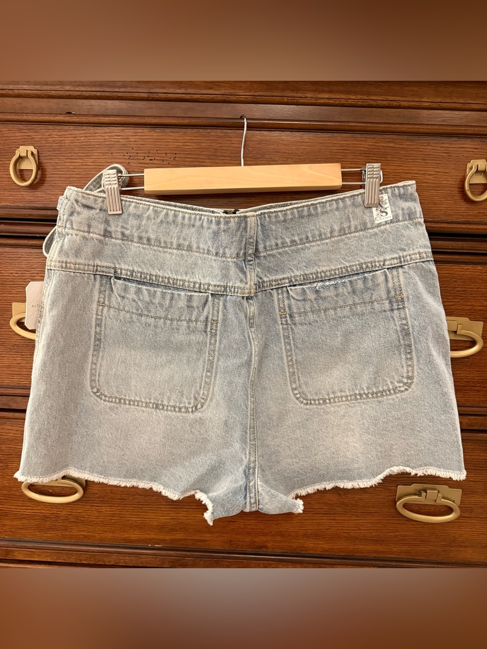 Altard State Light Wash Denim Wrap Mini Skirt - Picture 3 of 5
